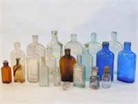 20 Flask Style Bottles in Various Sizes