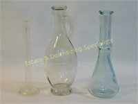 3 Uniquely Shaped Glass Bottles
