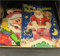 Vintage Christmas kids books, (1947 night before