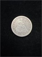 1854 O Seated Liberty Quarter with Arrows at Date