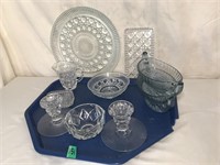Lot of Daisy & Button Glassware (4" to 11")