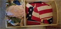 Vintage Tray with Flags, Baby Clothes
