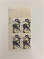 1963 5c John James Audubon Plate Block Stamps
