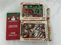 2 Boxes Of 12 Vintage X-MAS Tree Ornaments With