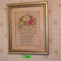 A HOUSE BLESSING MOTTO 13 1/2 x 16 1/2