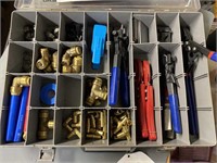 Plumbing Tools & Fittings w/Storage Container