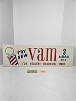 Vtg. Vam Barbershop Adv. Sign