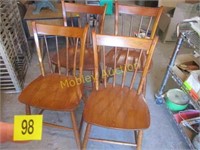 4  ANTIQUE WOODEN CHAIRS-PICK UP ONLY(GIBBS)