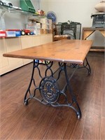 Vintage Singer Sewing Base 4ft Coffee Table