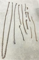 (F) Lot: Assorted Chains w/ Hooks