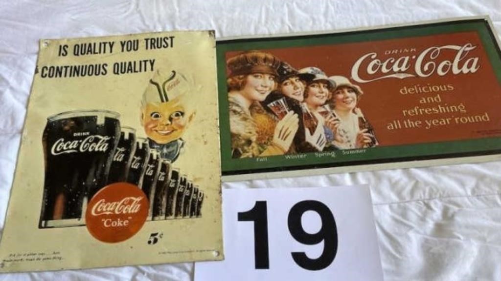 Coca Cola tin signs - 1 - 1995, 1 - 1993