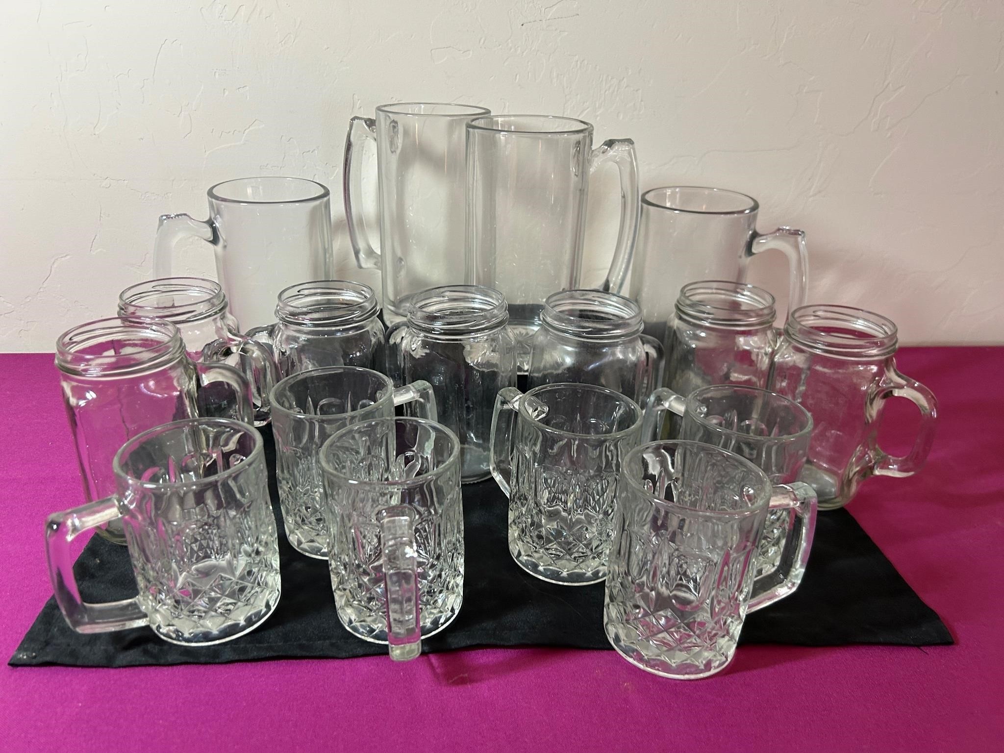 Glass Steins, Mugs, Drinking Glasses