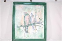 Framed Trio of Birds - Unsigned on Board