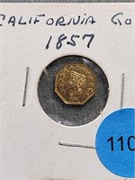 1857 California 1/2 dollar token; our sigma tester