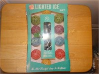 Vintage GE Lighted Ice Ball Light strand NOS