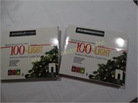 2 100 bulb light strand clear NIB