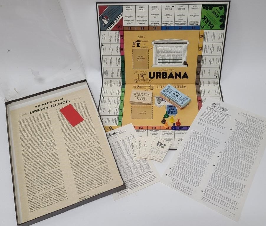 Vintage Wheeler-Dealer Game of Urbana Board Game