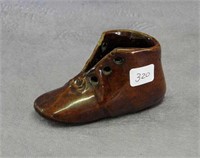 RW brown glaze baby shoe