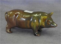 Pottery 4 1/2" long pig, RW?