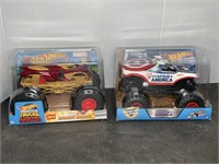 (2) HOT WHEELS MARVEL DIE-CAST MONSTER TRUCKS