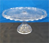 Antique Heavy Etched Cake Stand