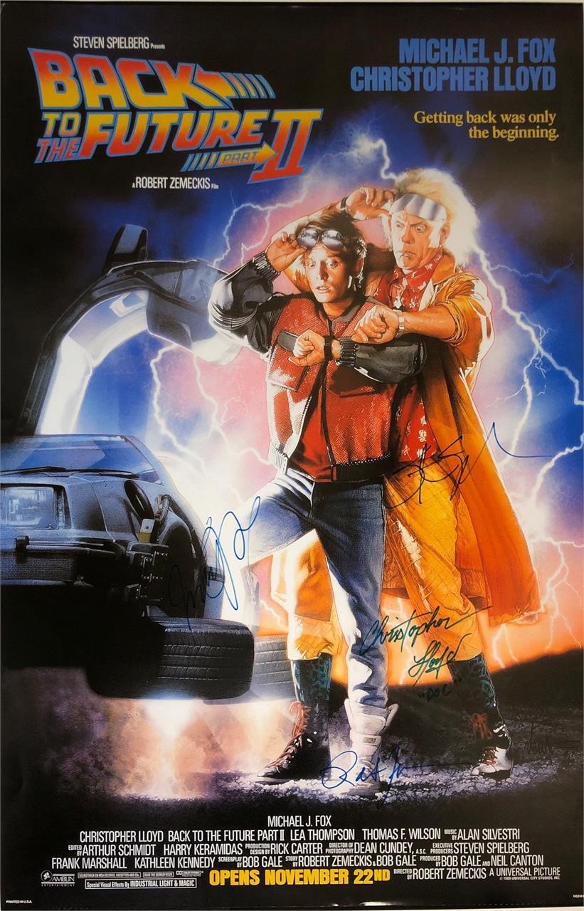 Back to Future 2 Autograph Poster