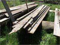Pile used dimension lumber, 2"x6" tongue/groove,
