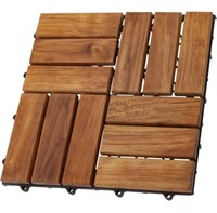 NORDIC STYLE TEAK INTERLOCKING TILES - WOODEN