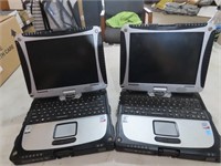 (2)Panasonic tough book laptop computers.