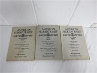 (3) Rare 1935 American Federationist Paperback