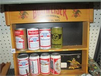 Wooden Budweiser thru the Years Rack & Some