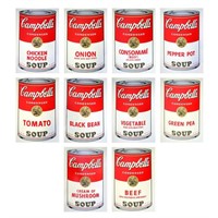 Andy Warhol "Soup Can Series I" Suite of 10 Silk S