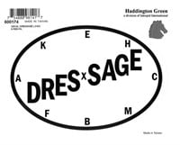 Dressage Letters - 1 Black Oval Sticker / Decal