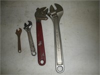 (4) Adjustable Wrenches