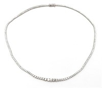 14k White Gold 9.52 CTTW Diamond Necklace