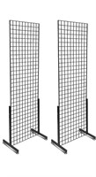 (TWO) Zonon 2x6ft Gridwall Panel Display Racks