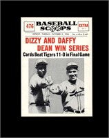 1961 Nu Card Scoops #476 Dizzy/Daffy Dean NRMT+