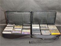 2 Case Logic Bags Filled with Cassette Tapes