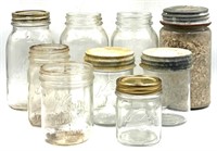 Assorted Vtg. Kerr Self-Sealing Mason Jars