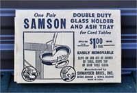 Vintage Samson Ashtray & Glass Holder for Card