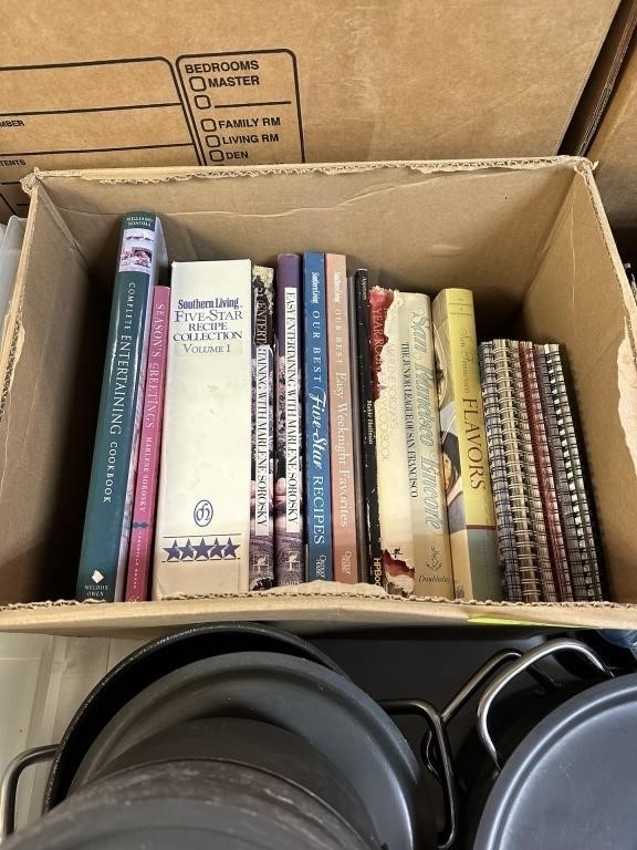 BOX OF COOKBOOKS