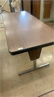 Wooden adjustable table with metal legs 72 inches