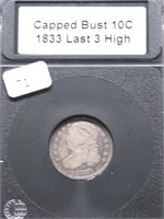 1833 BUST DIME  VG