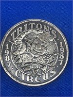 1987 Triton - circus - Mardi Gras coin