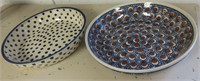 2 Polish Pottery Pie Plates
