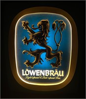 Large Vintage Lowenbrau Beer Lighted Sign