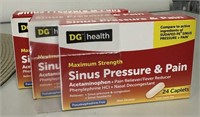 Lot of 3 MaxStrength Sinus Pressure Pain 24ct Caps