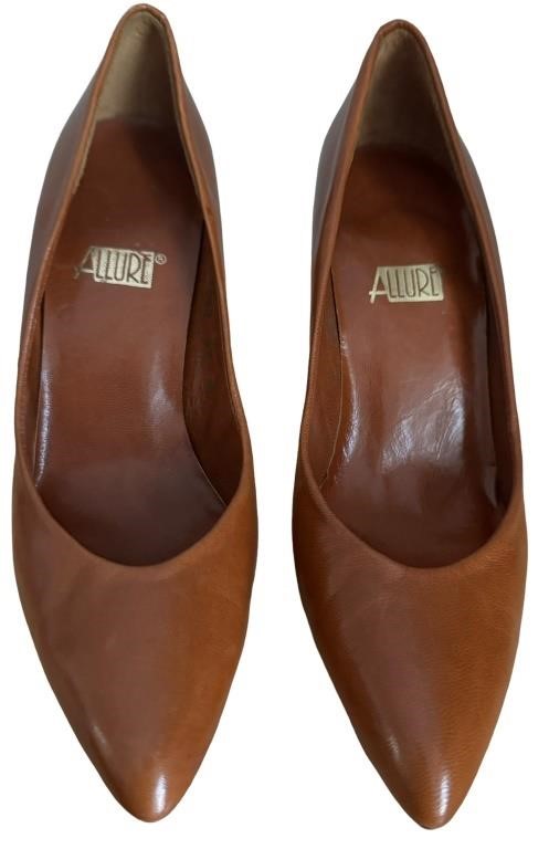 Allure Brown Leather Heels