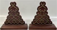 NICE SOLID MAHOGANY PAIR OF BOOKENDS
