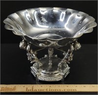 Silverplate Centerpiece Figural Stand Compote